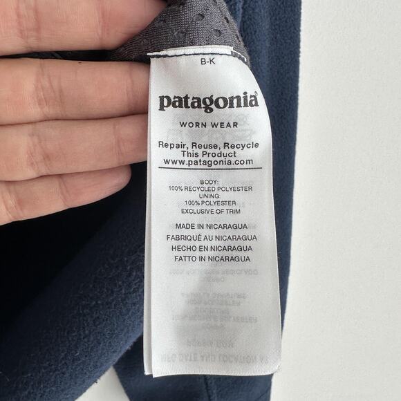Patagonia Classic Synchilla Jacket Mens 2XL Navy Fleece Full Zip Pockets Outdoor - Picture 7 of 11